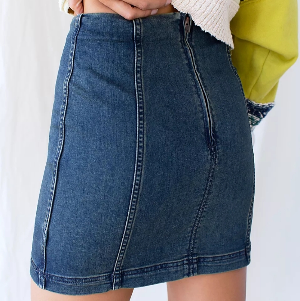 Free People Modern Femme Denim Mini - Picture 3 of 8